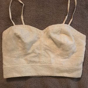 Cream crop top